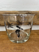 Vintage Mid Century Richard Bishop Wild Fowl Design Glass Ice Bucket