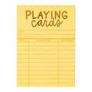 Yellow Library Card Deck Of Playing Cards