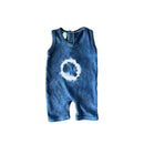 Baby Indigo Shibori Tie Dye Romper: Kanoko 3-6M