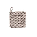Cotton Crocheted Pot Holder: Khaki Small