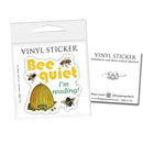 Bee Quiet, I'm Reading Vinyl Sticker : Unpackaged Sticker
