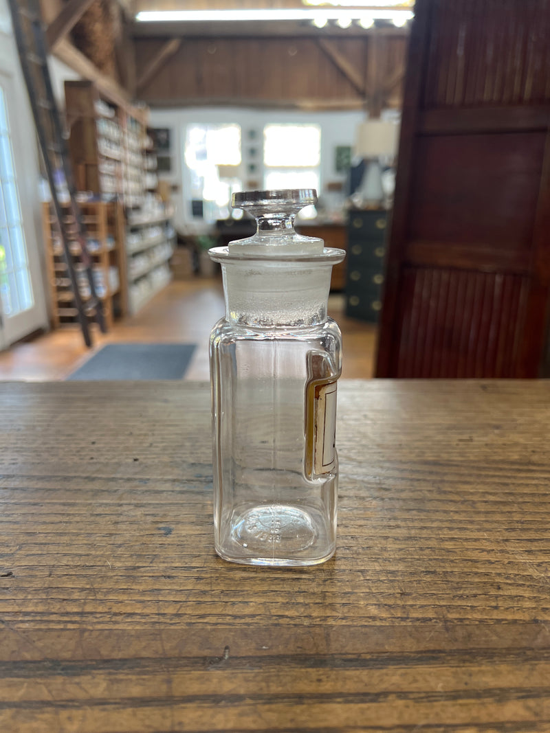 Antique Apothecary Glass Over Label Pharmacy Bottle-Sulph. Sublim.