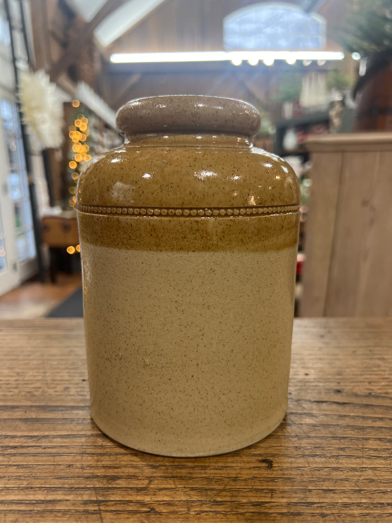 Antique English E.L.+S. Stoneware Canning/Storage Jar