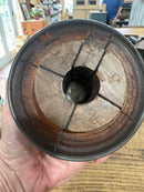 Vintage Wooden Industrial  Mold and Pewter Bowl by Gordon Davis