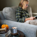 Pumpkin Bliss Wood Wick Candle, Rustic Farmhouse Fall Decor: 10oz