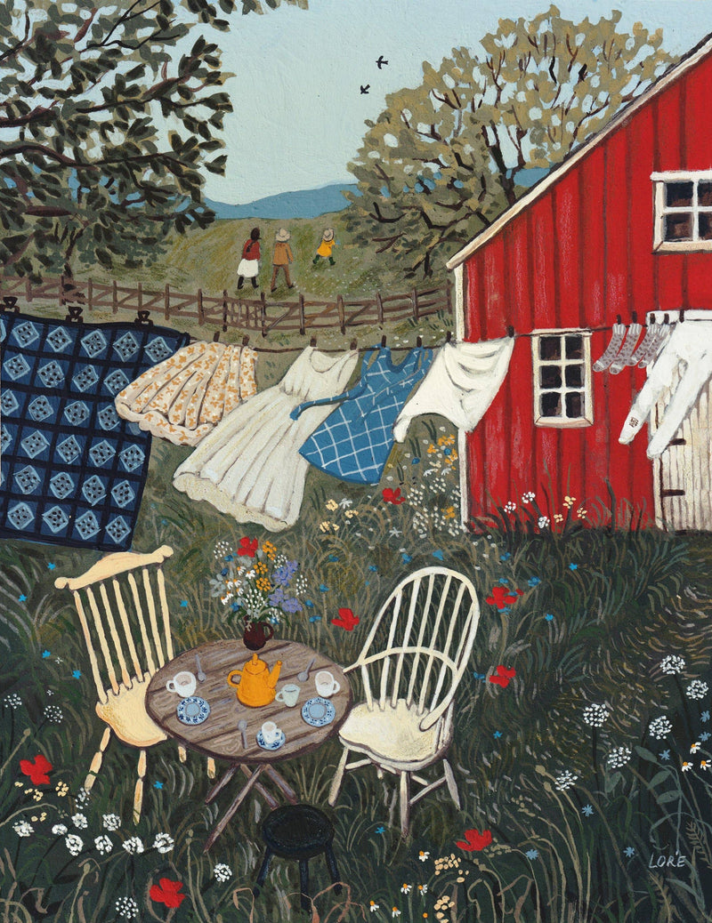 Tea in the Garden Art Print