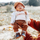 Pumpkin Organic Bodysuit Long Sleeve: 0-3M