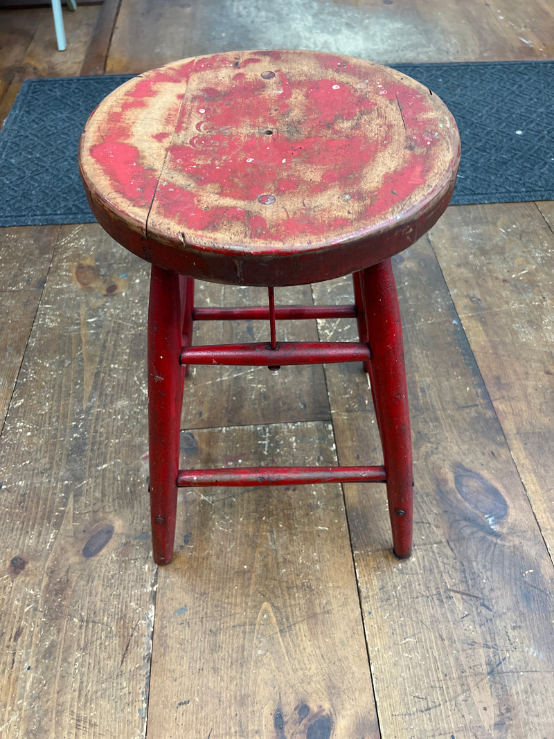 Vintage Red Stool