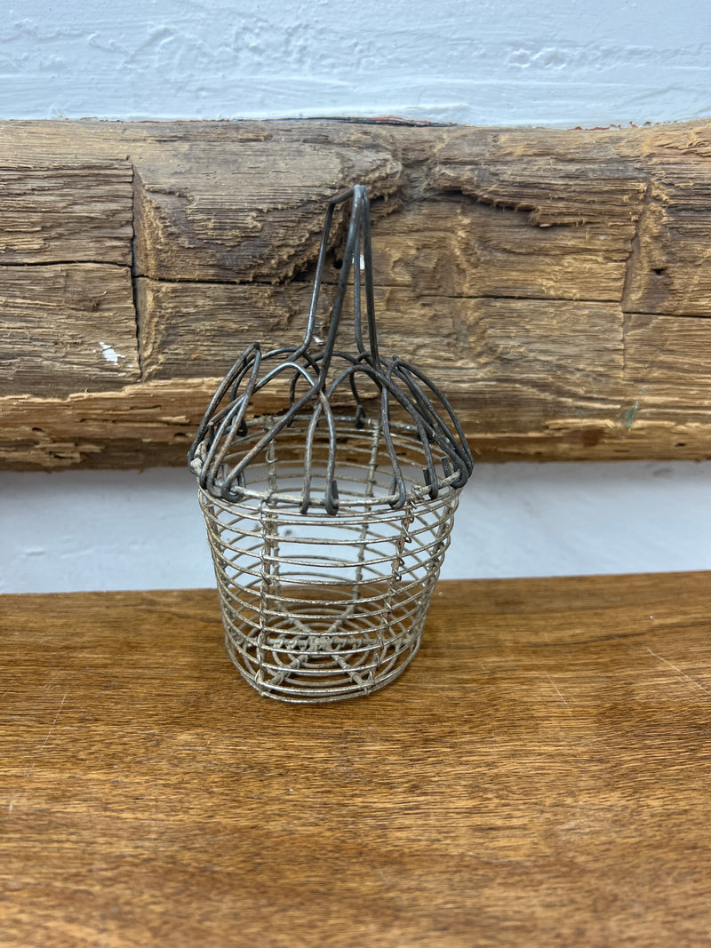 Vintage Miniature Wire Egg Basket