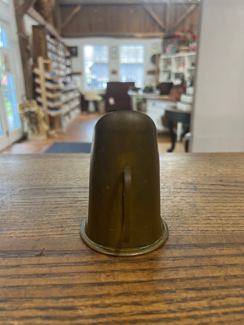 Antique Brass Inkwell with Removable Glass Bowl