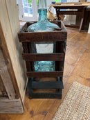 Antique Embossed 5 Gallon Rock Spring Water Co. Bottle and Fred C White Shipping/Transporting Wooden Crate with Tilt Rack Frame