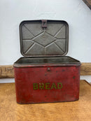 Vintage Nesco Tin Bread Box With Hinged Lid