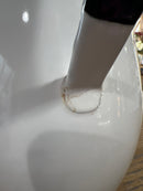 Vintage Swedish 11” White Enamelware Pitcher