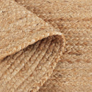 · REDEARTH · Rectangular Area Rug - 4'x6' Braided Natural Jute with Non-Skid Backing - Handwoven Boho Rug Room -Natural / (4'x6') - Rectangular