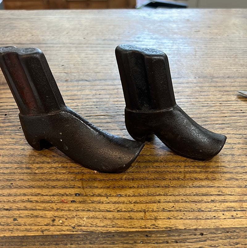 Antique Pair of Cast Iron Mini Cobblers Shoe Last