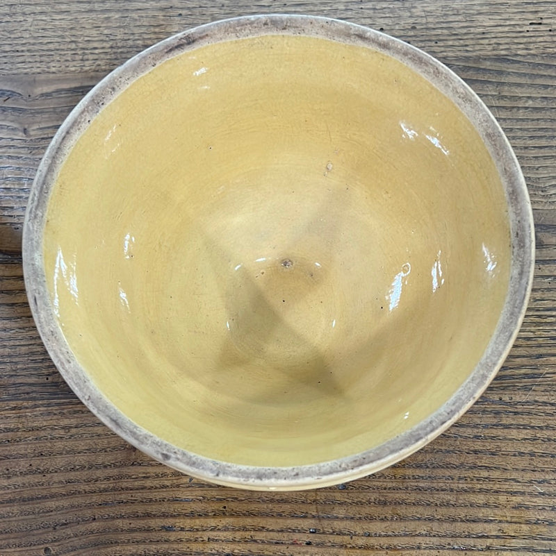 Vintage 9” McCoy Beehive Yellow Ware Bowl