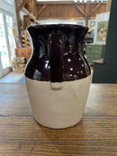 Vintage 9” Two Toned Stoneware Pitcher
