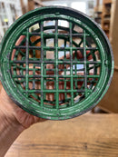 Vintage Dazey Green Metal Cage Flower Holder