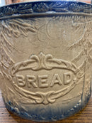 Antique Stoneware Cobalt Blue + Tan Glaze Bread Crock