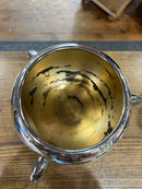 Antique 11” Tall Classic Three Handle Silver Plated  1914 Men’s Tennis Single Trophy Cup