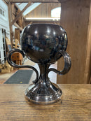 Antique 11” Tall Classic Three Handle Silver Plated  1914 Men’s Tennis Single Trophy Cup