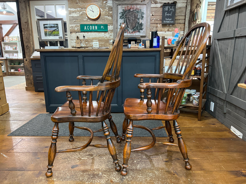 Pair of English Style Elm Chairs