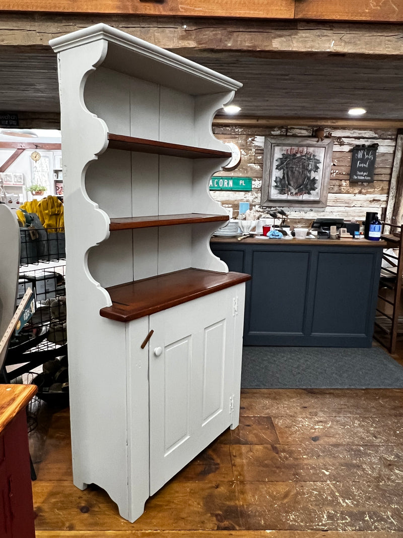 Antique Pine Stepback Cupboard