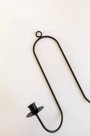 Twin Iron Wall Sconce | Double Taper Candle Holder