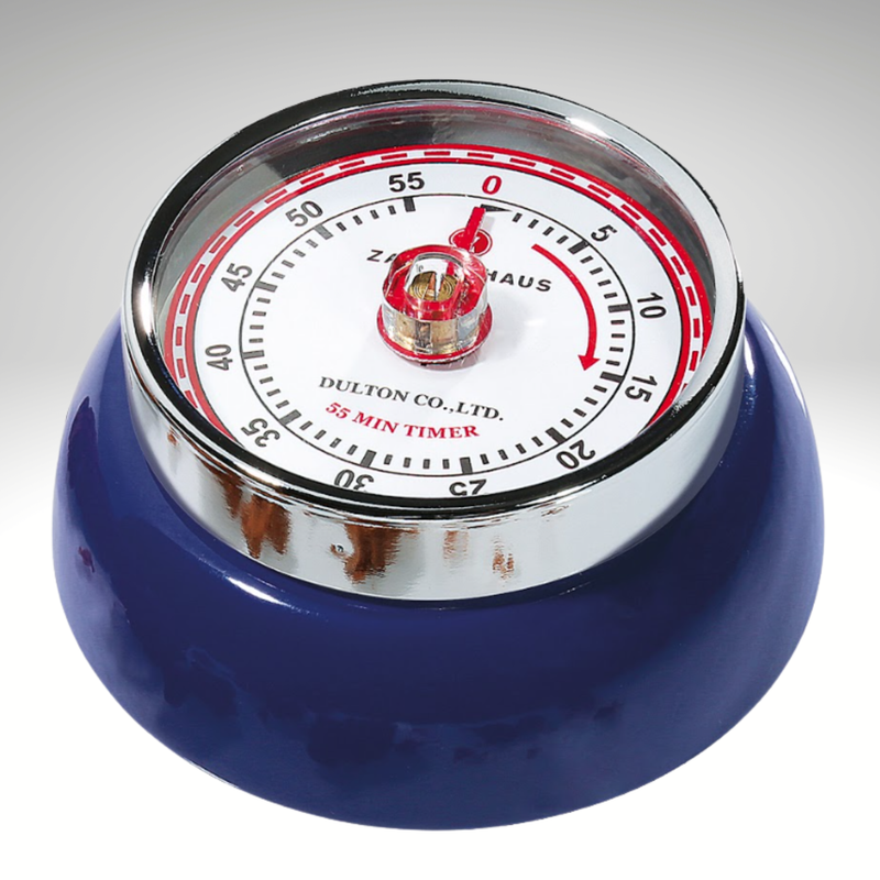 "Retro" Kitchen Timer Navy Blue