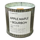Apples & Maple Bourbon Rustic Vintage Wood Wick Fall Candle: 10oz
