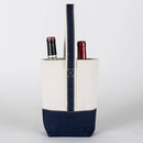 2- Bottle Canvas Wine Gift Host Bag: Navy