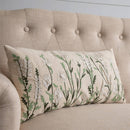 Lumbar Pillow - Embroidered Wildflowers