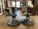 Vintage Pilgrim Pair of Pewter Candlesticks