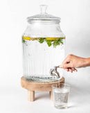 Round Reclaimed Wood Riser Stand | Made In USA: 8"