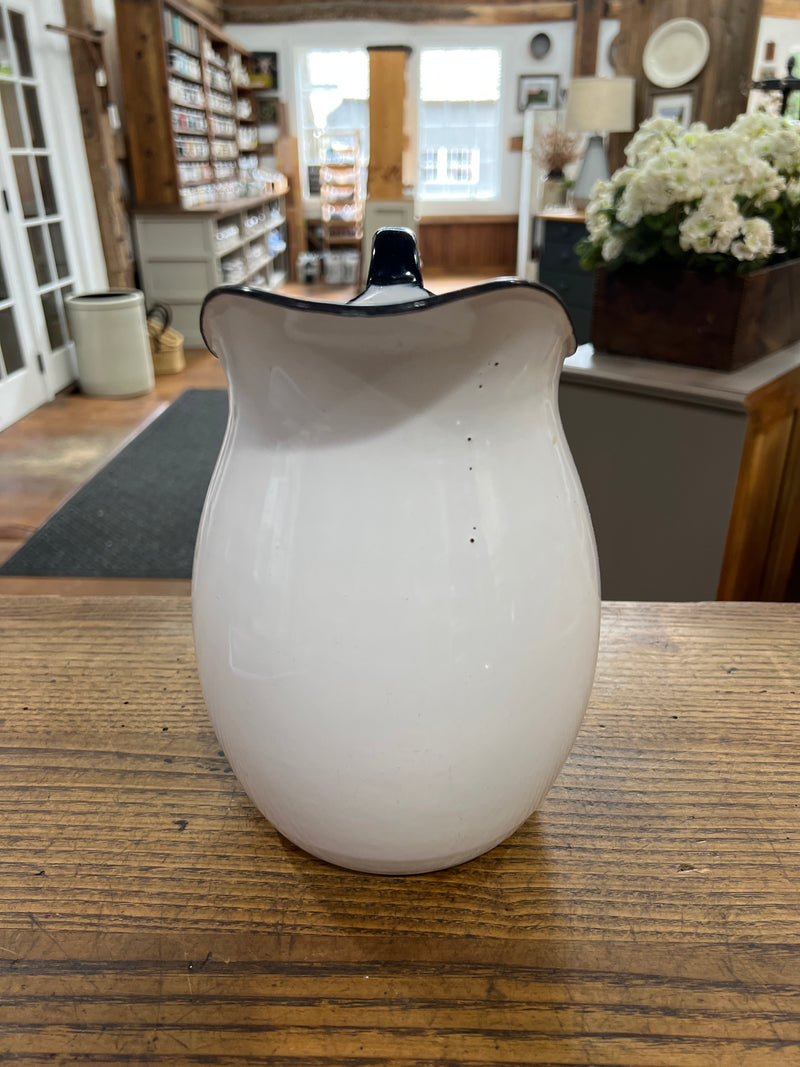 Vintage Enamel 9.5” Pitcher