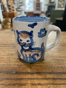 Vintage Hand Painted M.A.Hadley Cat Pattern Mug