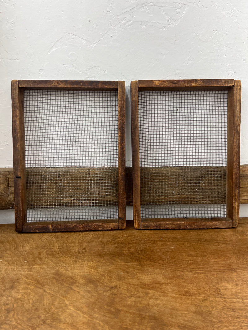 Primitive Mesh Wooden Framed Drying Tray