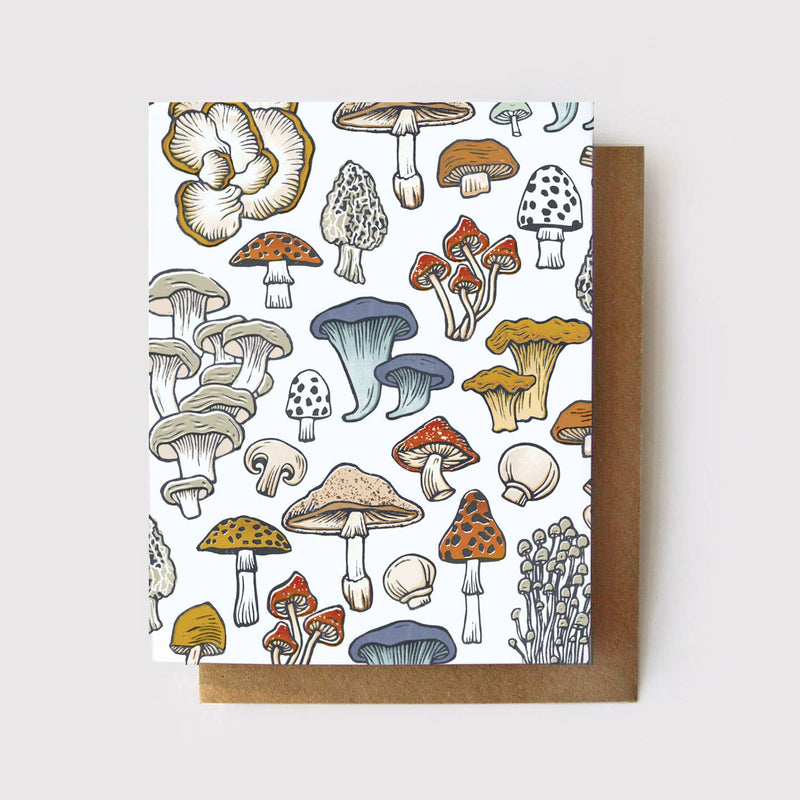 Mushroom + Fungi Everyday Greeting Card: Zero Waste, NO Packaging