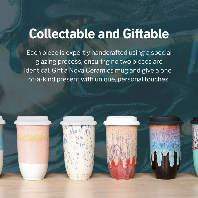 Orchid Ceramic Travel Mug – 16oz with Lid & Sleeve