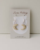 Ceramic Crescent Moon Earrings