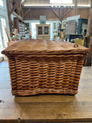 Vintage Wicker Rectangular Picnic Basket