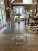 Vintage 15”Tall Blown Clear Glass European Pickling Jar
