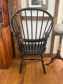 Antique Sack Back Windsor Armchair in Black