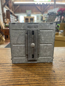 Vintage Galvanized Ventilated Fishing Belt/Strap Bait Box