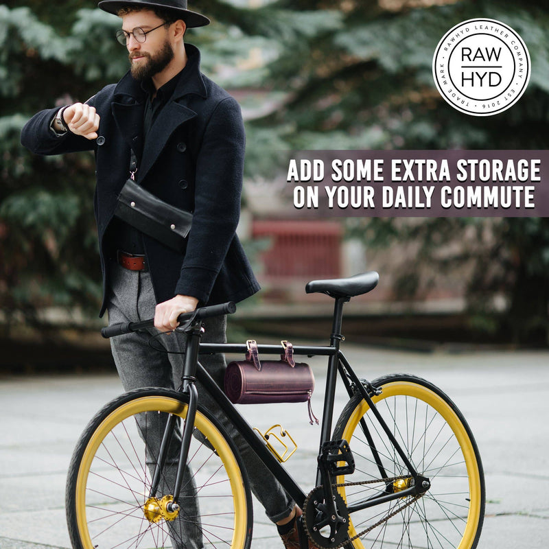 Leather Bike Handlebar Bag for Bicycles