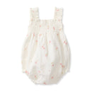 Floral Muslin Baby Girl Romper: 6-9M