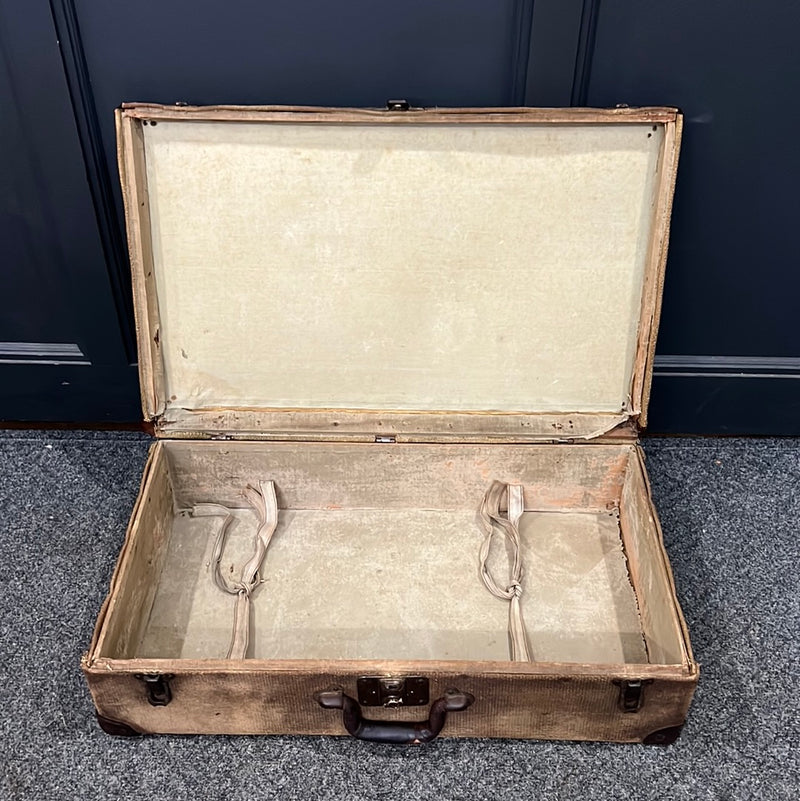 Vintage Corbin Woven Suitcase