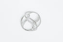Infinity Scarf Ring - Handmade Pewter Scarf Clip for Scarves