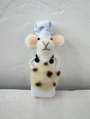 Handmade Wool Felt Chef Mouse Ornament, 3 Styles