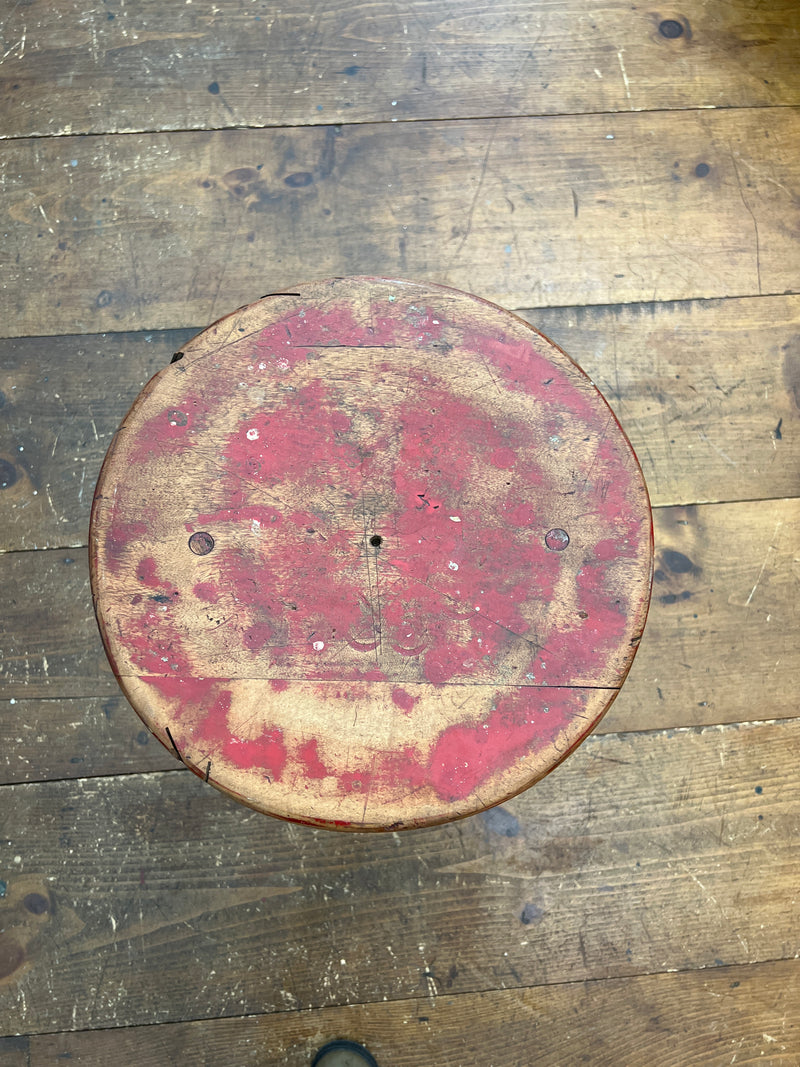 Vintage Red Stool